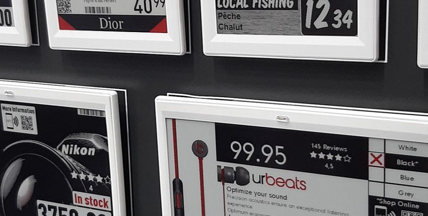 Elektronske cenovke in okvirji